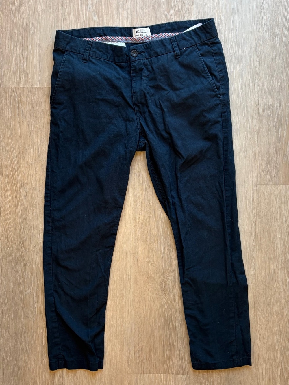 Men's Navy Chino Pants - Classic Straight Fit